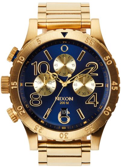 Nixon 48 20 Chrono Gold Blue Sunray A486 1922