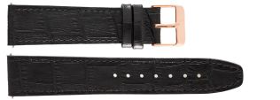 IHS1004 20mm Leather Strap Black Croco Rosegold IHS1004