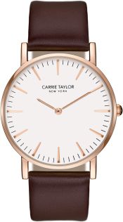 CA3850-RGWHBR Carrie Taylor Lexington Rosegold/White Brown Leather
