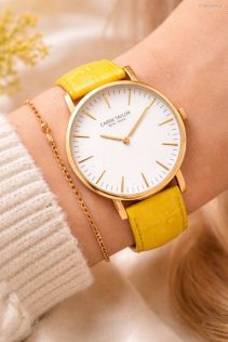CA3850 Carrie Taylor Lexington Golden Louisiana Yellow Calf Leather 38mm