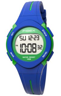 FIBEX19EN005 Gutteklokke blå-grønn digital | FIBEX19EN005