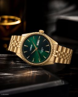 RL468AX9 Lorus Mens Golden Green Automatic 42mm