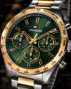 1792279 Tommy Hilfiger Mens Two-Two Green Steel 42mm