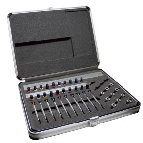 219282 Bergeon 7965-Premium tool case made of aluminum with 10 Screwdrivers 219282