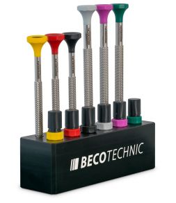 219472 Bergeon 7778 Stand with 6 Scewdrivers with Spare Blades Ø 0.8 - 2 mm 219472