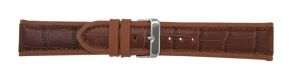 288218S Falkenlund Deluxe Beco Watch Strap Silverstone Brown Calf Leather 18mm Stainless Steel Buckle 288218S