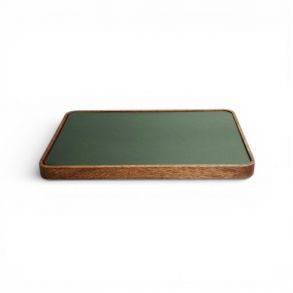 MO6103 Morelund Tray in Dark Wood/Green Leather MO6103