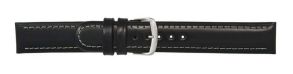615118S Falkenlund Deluxe Beco Watch Strap Sattelleder Black Calf Leather 18mm Stainless Steel Buckle 615118S