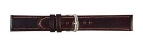 6152222S Falkenlund Deluxe Beco Watch Strap Sattelleder Dark Brown Calf Leather 22mm Stainless Steel Buckle 6152222S
