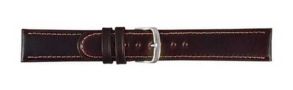6152218S Falkenlund Deluxe Beco Watch Strap Sattelleder Dark Brown Calf Leather 18mm Stainless Steel Buckle 6152218S