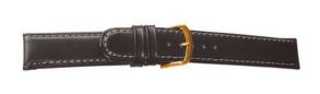 615118G Falkenlund Deluxe Beco Watch Strap Sattelleder Brown Calf Leather 18mm Gold Plated Buckle 615118G