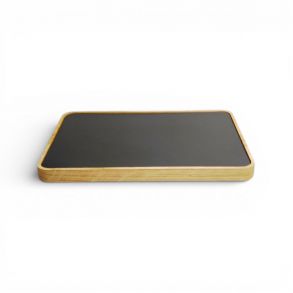 MO6200 Morelund Tray in Natural Wood/Black Leather MO6200