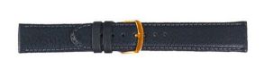6296822G Falkenlund Deluxe Beco Watch Strap Eco Blue Calf Leather 22mm Gold Plated Buckle 6296822G