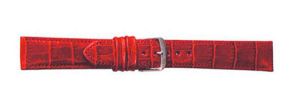 6481518S Falkenlund Deluxe Beco Watch Strap Louisiana Basic Red Calf Leather 18mm Stainless Steel Buckle 6481518S