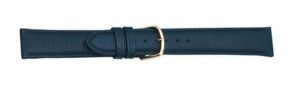 664318G Falkenlund Deluxe Beco Watch Strap Polo Blue Calf Leather 18mm Gold Plated Buckle 664318G