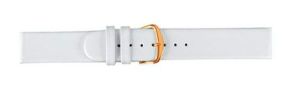 6851020G Falkenlund Deluxe Beco Watch Strap Classic White Calf Leather 20mm Gold Plated Buckle 6851020G