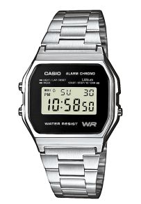 A158WEA-1EF Retro digitalklokke fra Casio - Casio Classic Retro Silver/Black - A158WEA-1EF