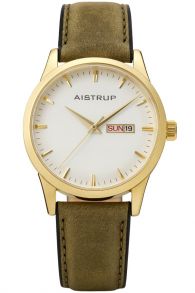 AIW7810 Aistrup Classic 78 Green Bison Leather Golden Day-Date
