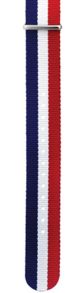 ANATO20BHR IHS 20mm Blue White Red Nato strap NATO20BHR
