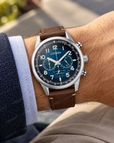 CA4420-13L Citizen Mens Solar Chronograph Leather 43mm