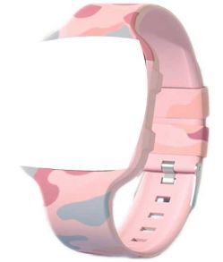 FIBEX15V10-strap Pink-Camo Silicone Strap for Fibex Vibrating Reminder Watch FIBEX15V10
