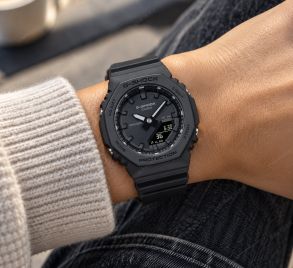 GMA-P2100BB-1AER All-Black Casio G-Shock Ana-Digi Watch with Octagonal Design 40mm