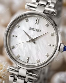 HGH005P1 Seiko 8 Diamonds Sapphire Mother-of-Pearl Ladies 29mm