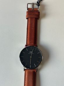 Outlet14 Daniel Wellington Classic Black Durham Silver 36mm DW00100144 Outlet (Returned/Pre-owned)