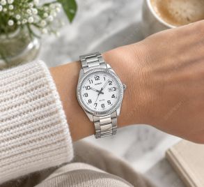 LTP-1302PD-7BVEG Casio Classic Ladies Steel White 30mm