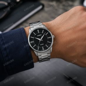 MTP-1303PD-1AVEG Casio Mens Classic Steel Black 40mm