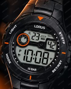 R2381PX9 Black Water-Resistant Sports Watch 36mm
