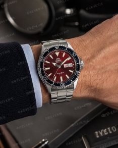 RA-AA0003R Orient Mens Red Steel Automatic Sapphire Diver 42mm