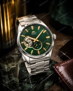 RA-AR0008E Orient Mens Open Heart Green Sapphire Automatic 40mm