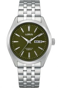 RL487BX9 Lorus Mens Green Day-Date 100M Automatic 42mm