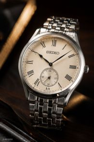 SRK047P1 Seiko Mens Vintage Roman Sapphire 39mm