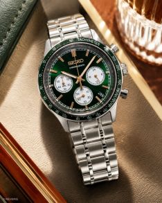 SSB481P1 Seiko Mens Vintage Chronograph Green Steel 38mm