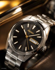 SUR343P1 Seiko Mens Classic Gunmetal Day-Date 40mm