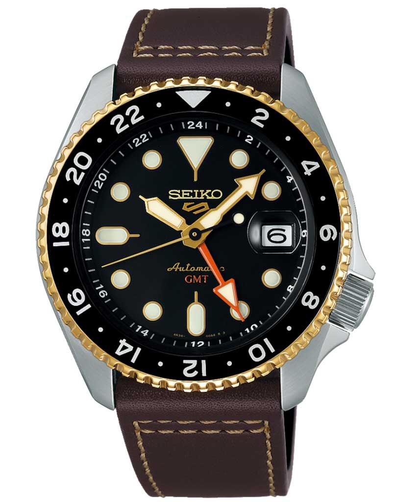 Seiko 5 sports black gold store