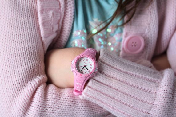 Svømmeklokke for jenter rosa med lys | FIBEXAAC05