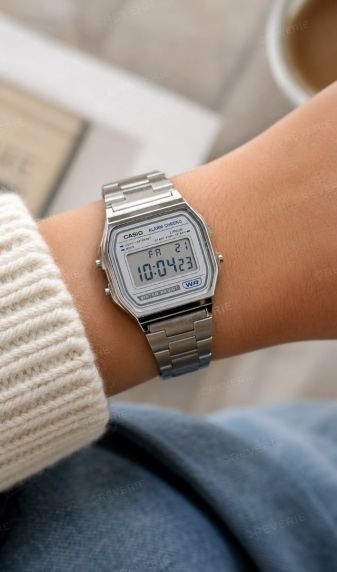 Casio Retro Digital Unisex Watch Grey 33mm