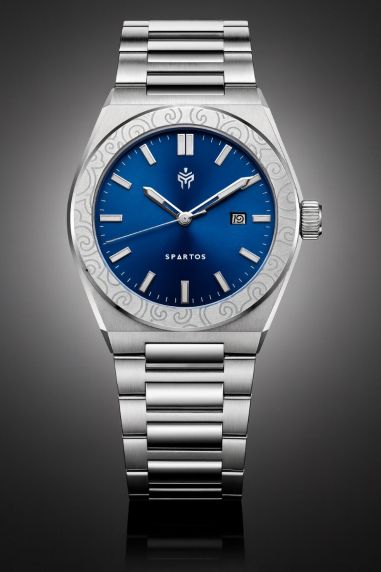 Spartos Aegis Mens Blue Steel 42mm