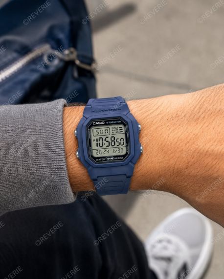 Casio Square Digital Long Battery-Life Blue 36mm